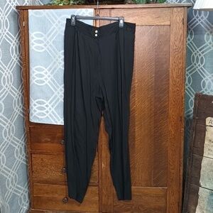 (L27) vintage black parachute pants 18